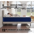 thumbnail image 3 of 12 Inch Queen Full King Hybrid Mattress, Ventilated Memory Foam & Independent Springs, Flame Retardant, Motion Isolation, Breathable Comfort Mattress for Bedroom, 3 of 6