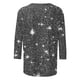 thumbnail image 4 of Tejiojio Women's Sequin Top Round Neck 3/4 Sleeves Sparkly Casual Party Blouse S-2XL, 4 of 5