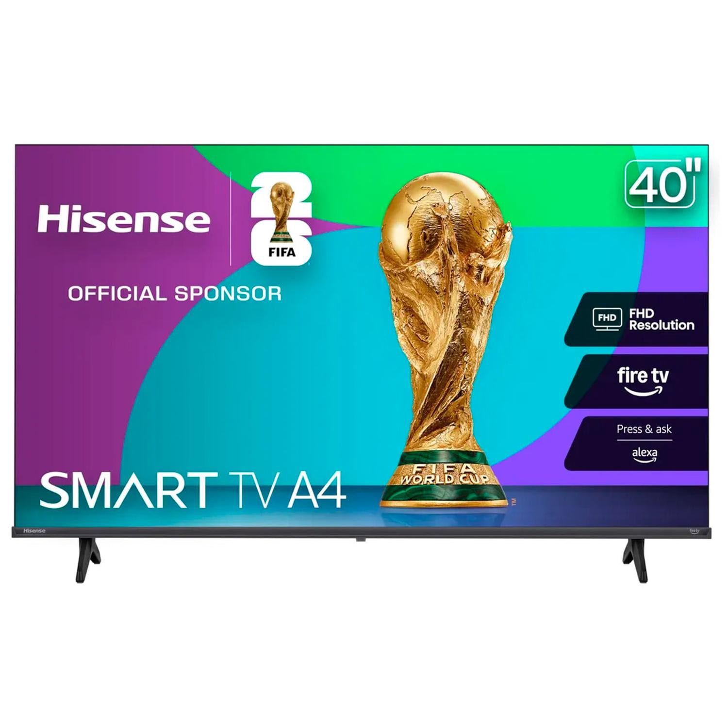 Pantalla Smart TV 40 Pulgadas HISENSE 40A4NF Full HD Fire TV WiFi Bluetooth DTS Virtual X IA Sport Alexa