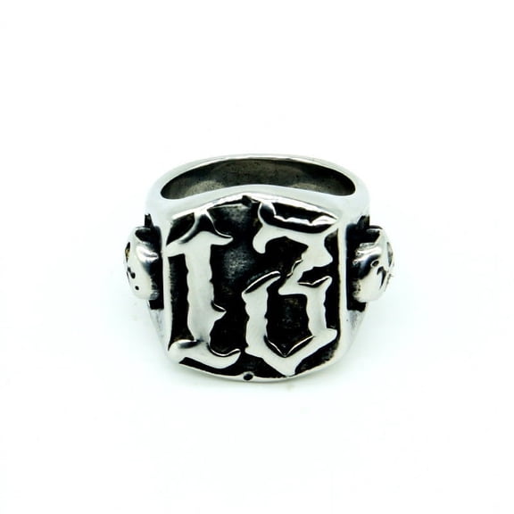 Jewelry Retro Domineering Domineering Ghost Head Men's Titanium Steel Ring