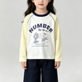 thumbnail image 2 of Gubotare Kids Toddler Girls Long Sleeve T-Shirts Graphic Tees 7T 8T (Yellow,7-8 Years), 2 of 6