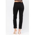 thumbnail image 2 of Judy Blue Black Mid-Rise Destroyed Slim FIT Jeans Women's Pants Bottoms Super Cute 15 Plus Black, 2 of 3