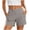 *Gray, variant on Women's High Waisted Slim Yoga Shorts with Pockets,Solid Color Casual Athletic Shorts Black,Women's Plus M