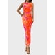 thumbnail image 5 of Vestido Maxi PRETTYGARDEN Floral Naranja para Mujer Talla XL, 5 of 5