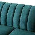 thumbnail image 4 of Noble House Klein Channel Stitching Fabric Loveseat, Teal, 4 of 8