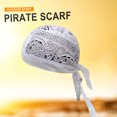 thumbnail image 5 of Gorro de algodón para ciclismo, gorro de verano para correr, deportes al aire libre, gorro de pirata (blanco), 5 of 5