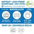 thumbnail image 2 of EraWare - Set of 3 Borosilicate Glass Containers, Airtight and Leak-proof, Oven Safe, 1040 ml, 2 of 3