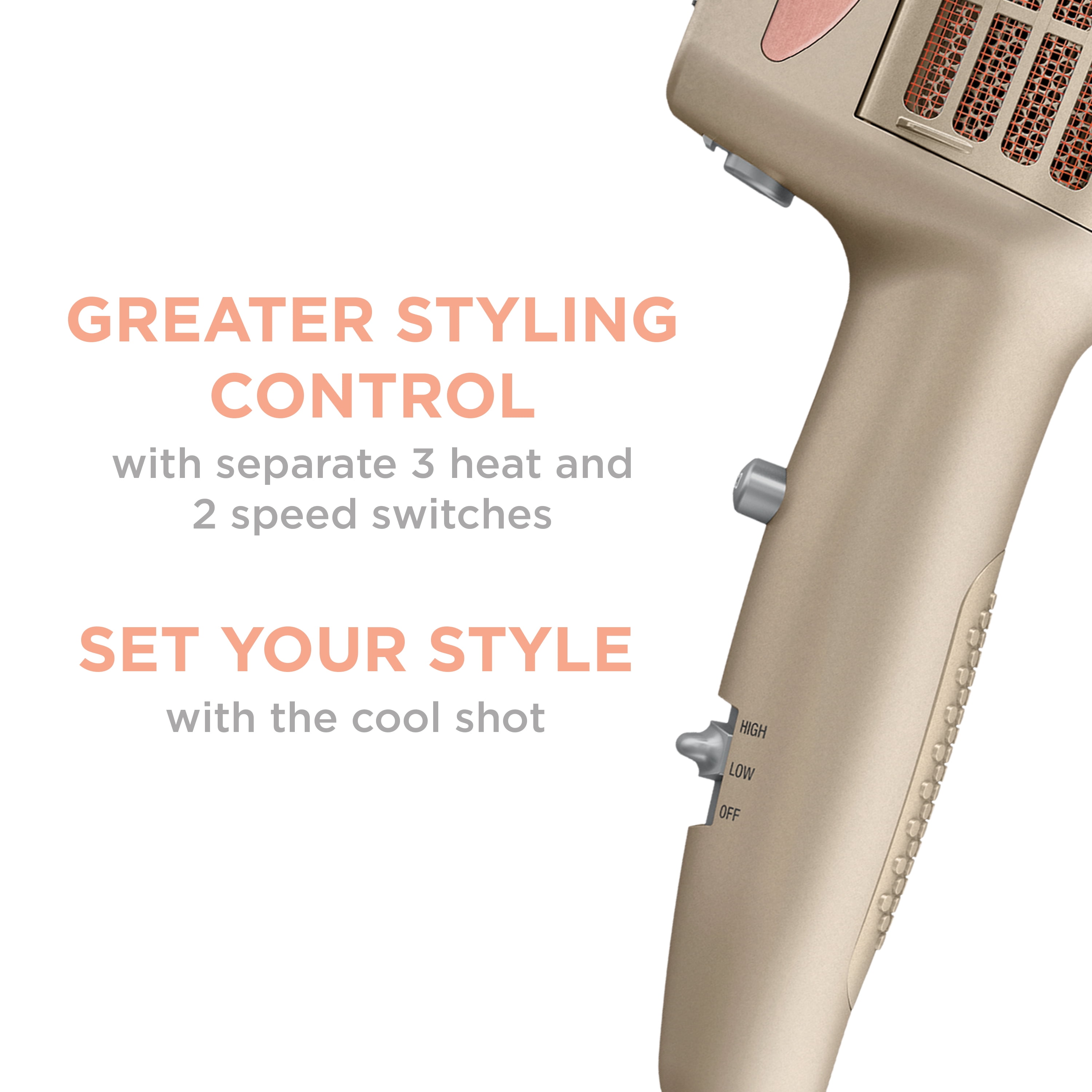 InfPRO Frizz-Free Styler Dryer w/4 Attachments