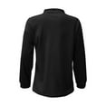 thumbnail image 7 of Womens Shirts Tshirts Long Sleeve Womens Workout Tops Fall V Neck Loose Solid Summer Stitching Work Blouses Dressy Casual Black M, 7 of 7