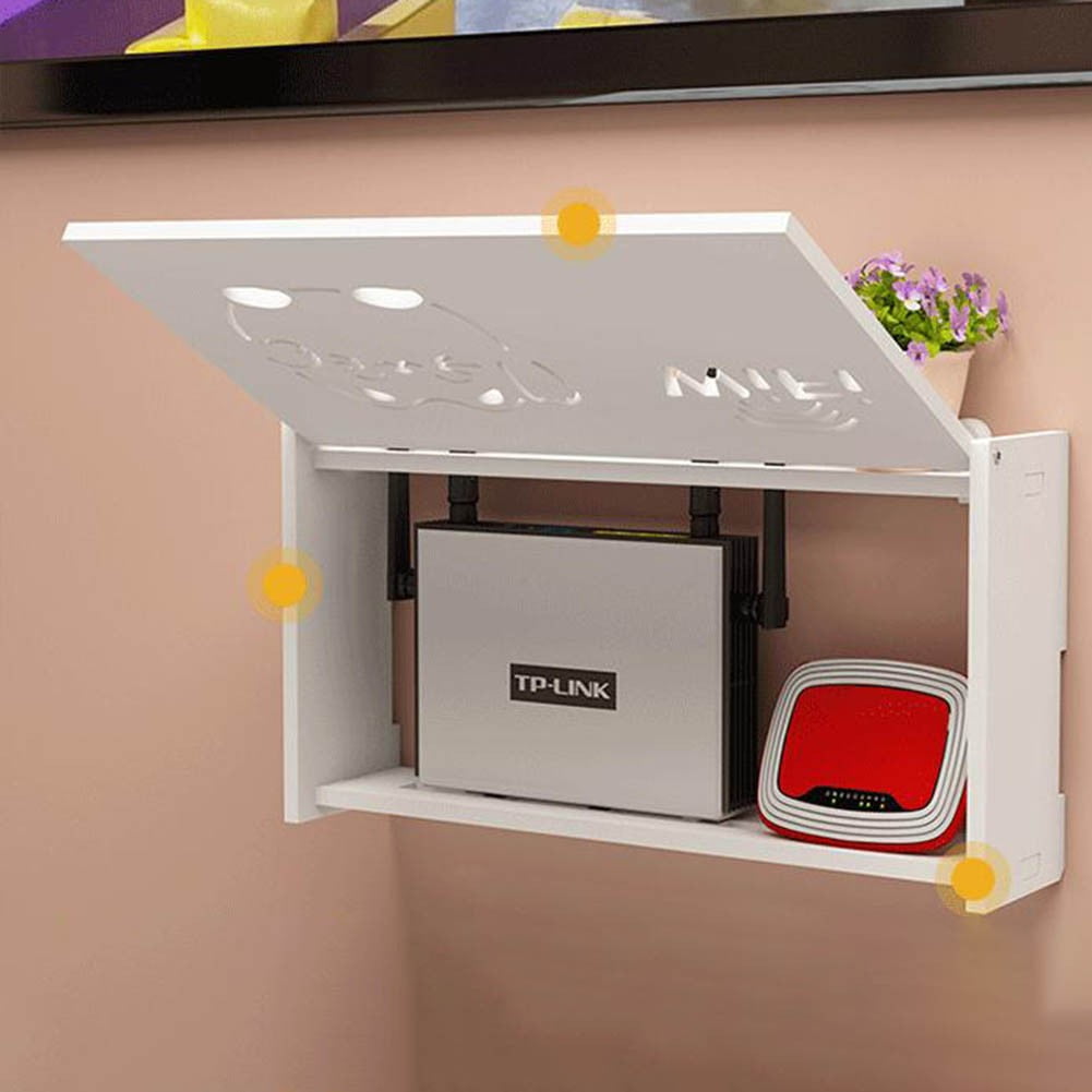 Wireless Router Rack Living Room Wall-mounted WiFi Storage Box Wall Decoration