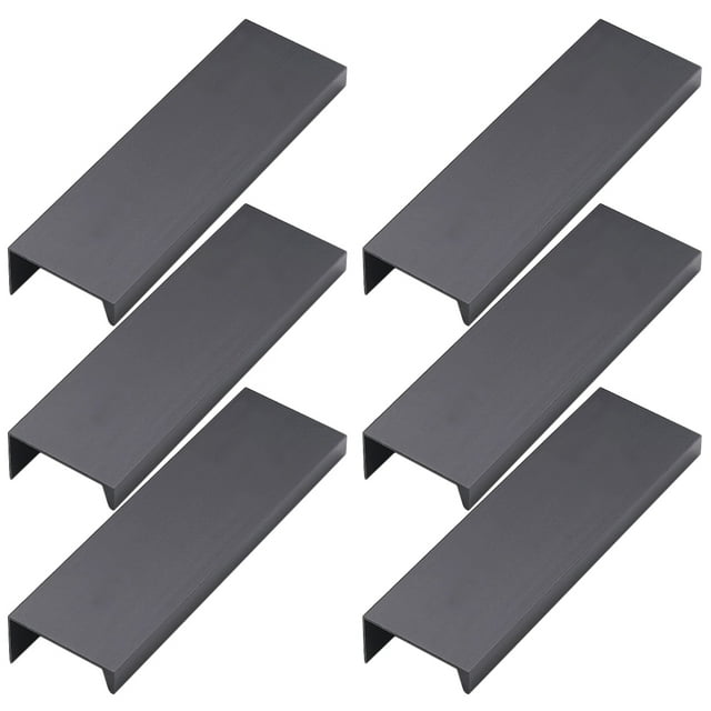 MasteelfCA 6pcs Cabinets Finger Pulls Edge Pulls Handles Modern Style Drawer Pulls Furniture Handles