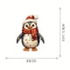 thumbnail image 3 of Llavero navideño de pingüino con sombrero rojo | Colgante acrílico para espejo retrovisor de coche y mochila | Regalo y adorno navideño para niños y adultos, 3 of 5