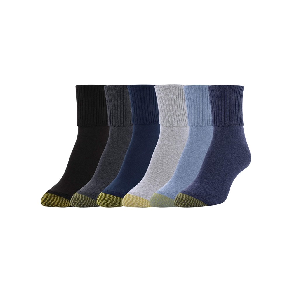 GOLDTOE Gold Toe Women's Turn Cuff Socks, 6 Pairs