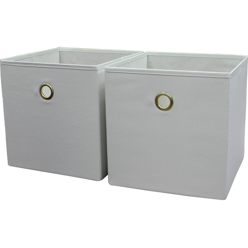 Mainstays Collapsible Fabric Cube Storage Bins (10.5" x 10.5"), Set of