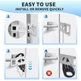 thumbnail image 4 of Portable Door Lock for Hotel & Travel Security - Universal Interior Jam Lock, Black Add-On Protection for Apartment, Dorm & Bedroom Doors, 4 of 8