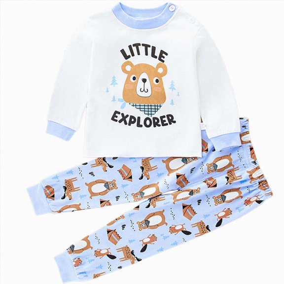 Unisex Baby Toddler Boys Girls and Girl 2-piece Pajama Pant Set Casual Homewear Sleepwear Pajamas 2pcs Set,18-24 Months