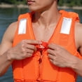 thumbnail image 6 of Square Emergency Rescue Life Jacket, Buoyancy Vest for Disaster Relief and Reservoir Fishing, High Visibility Safety Gear for Swimming(Saffron, M), 6 of 6