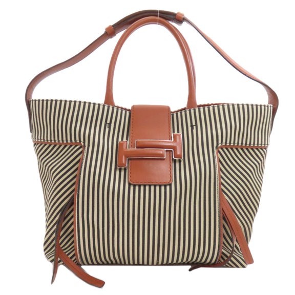 Pre-Owned Tod's Gianni Chiarini 2-Way Tote Bag, Canvas, Women's TODS