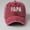 Wine Red, variant on PAPA Embroidered Vintage Street Style Washed Distressed Unisex Baseball Cap for Casual Outdoor Activities Sun Hat