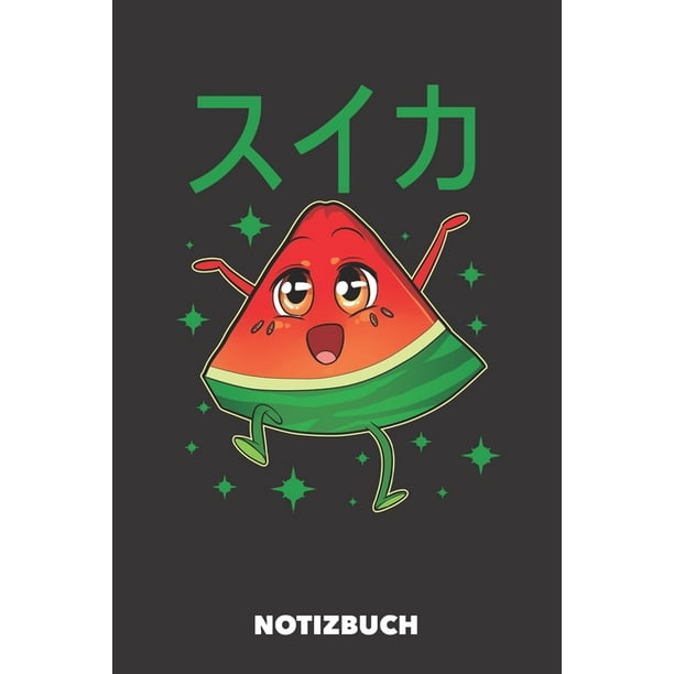Notizbuch Kawaii Wassermelone Din A5 Kariert 1 Seiten Fur Kreative Trendsetter Schwarz Paperback Walmart Com Walmart Com