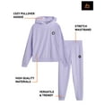 thumbnail image 5 of RBX Girls Sweatsuit Velour Tracksuit Pullover Kids Hoodie Sweatshirt & Jogger Sweatpants 2 Piece Set, 5 of 7