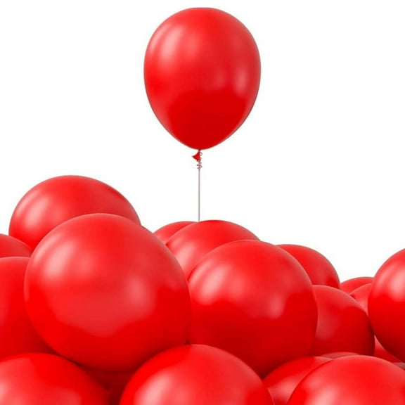 12" Helium-Quality Natural Latex Balloons – 10 Baloons, Red, Safe for Age 8  – Bold Party  Event Decorations: 1CT