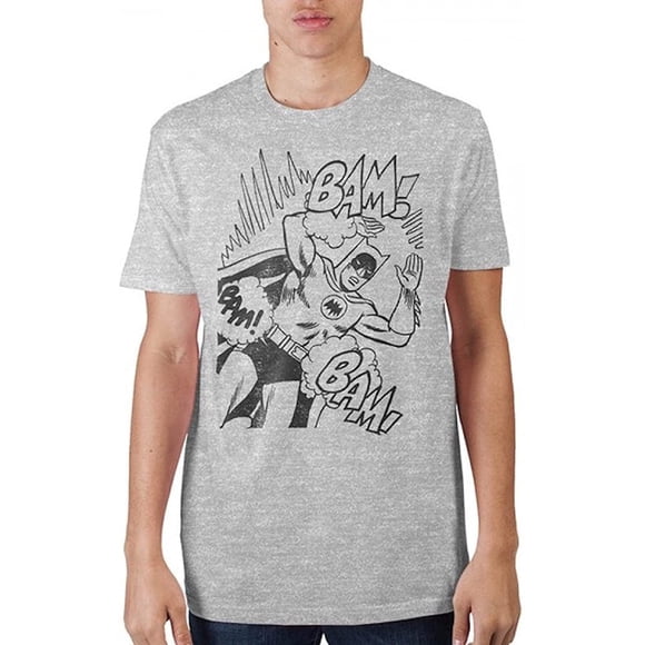 The Dark Knight Batman Bam Bam Grey Tee Shirt T-Shirt