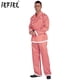 thumbnail image 2 of Chaqueta a rayas de Cosplay de Papá Noel para hombre, abrigo con cinturón, solapa con muescas y doble botonadura, chaquetas con adornos borrosos, prendas de vestir exteriores, 2 of 5