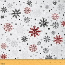 Homewish Teens Christmas Snowflake 01, Western Festival Room Decor Fabric by the Yard, Cycle Polkadots Sewing Fabric, Luxury Bedroom Decor