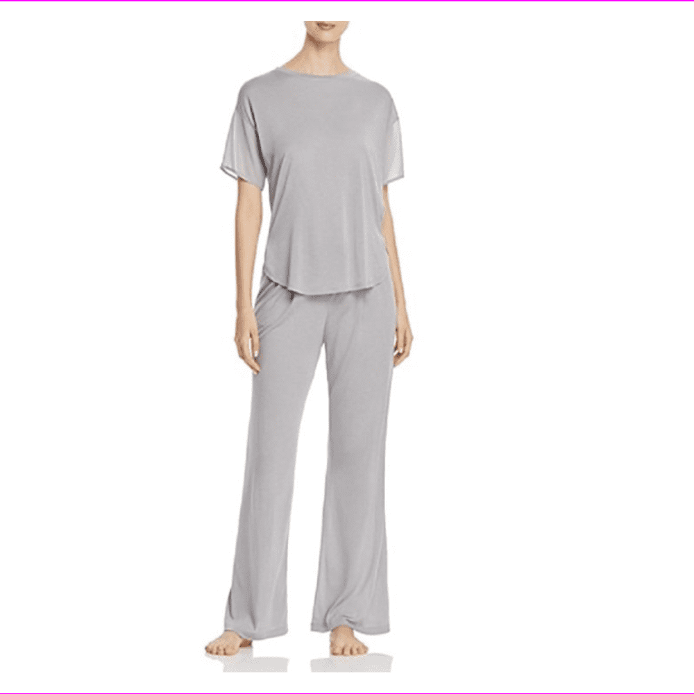 DKNY - DKNY Women's Gray Short Sleeve Long Pajama Set, Large - Walmart ...