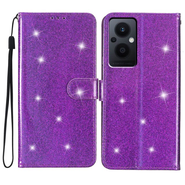 Compatible with OnePlus Nord N20 5G Sparkling Glitter Wallet Case with Card Pocket Flip Cover