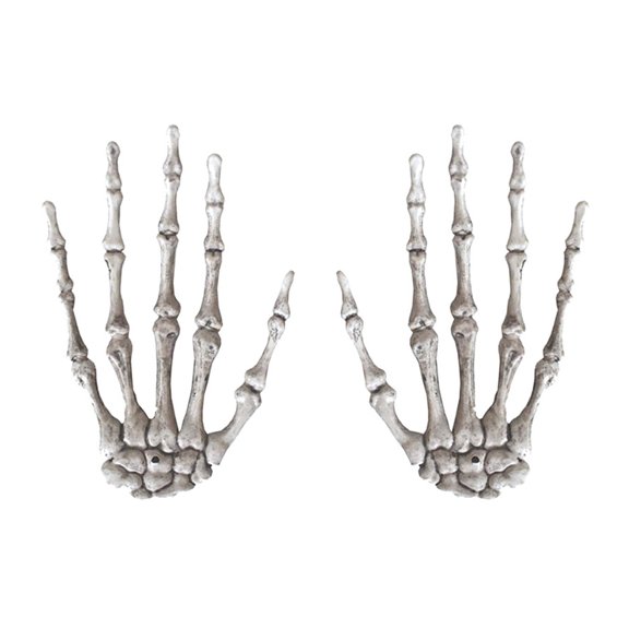 Hongchegh skeleton hand 1 Pair Skeleton Hand Plastic Hand Skeleton Party Prop Halloween Decoration