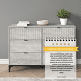 thumbnail image 3 of Galano Zaffy 6-Drawer Wide Dresser / Sideboard – Dusty Grey Oak, 46.5 in W × 15.7 in D × 31.7 in H, 3 of 14