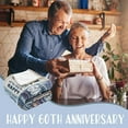 thumbnail image 3 of 60th Anniversary Blanket Gifts for Her Him 60th Diamond Wedding Anniversary Couple Gifts for Wife Husband Dad Mom Parents 60th Wedding Anniversary Decorations Throw Blankets 50x60, 3 of 6