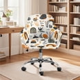 thumbnail image 2 of Xoenoiee Abstract Boho Geometric Art Print Stretch Back Dining Chair Cover with Armrest Accent Chair Cover Slipcover with Arm, Washable Upholstered Arm Dining Chair Protector for Dining Living Room, 2 of 7