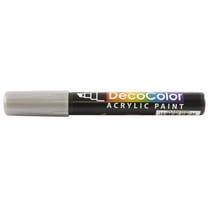 Marvy Uchida Chisel Tip Acrylic Paint Marker, Silver, 1/Pack