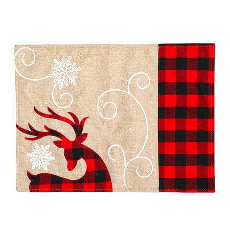 

1pc Christmas Theme Printing Placemat Delicate Tabletop Coasters Table Mat