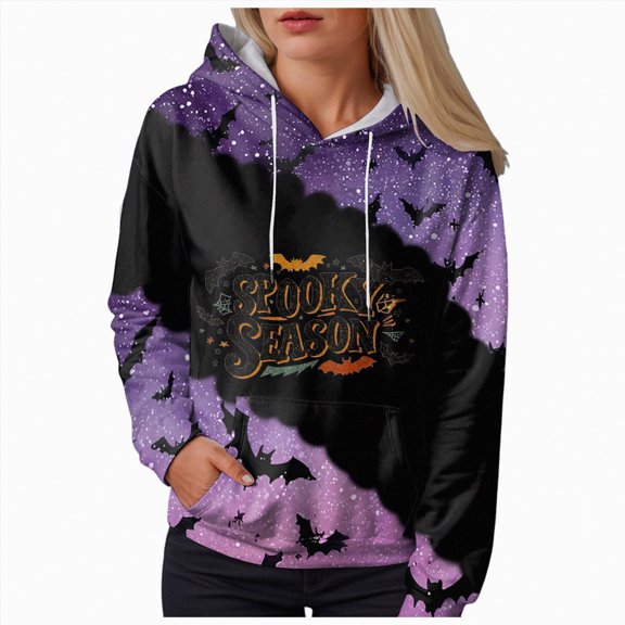 Godom Pumpkin Hooded for Women Fall Y2K Hoodies Halloween Pumpkin Face Graphic Winter Sweatshirt Long Sleeve Pullover