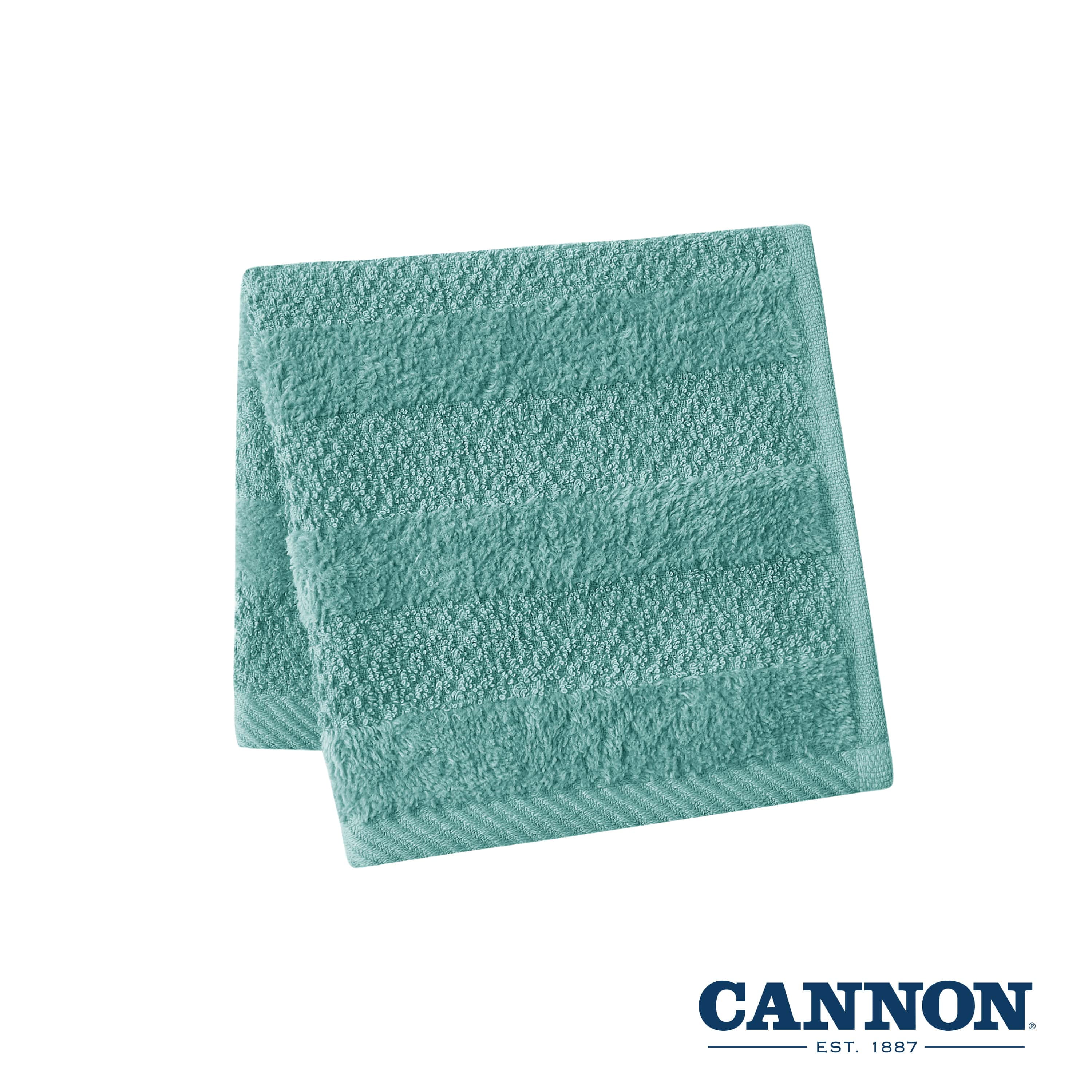 Cannon Shear Bliss Quick Dry 100% Cotton, Slim Lightweight Design Washcloths, (12 pack, Canyon), Adult