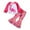 N213-Red, variant on NAFUU Baby Girl Christmas Outfit Toddler Girls Color Block Long Sleeve T Shirts Tops Cartoon Dinosaur Print Bell Bottoms Pants 2Pcs Spring Outfits 18-24 Months