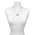 thumbnail image 3 of Delight Jewelry Silvertone Guardian Angel over Heart Laugh Ring Charm Necklace, 18", 3 of 4