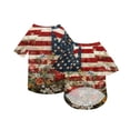 thumbnail image 2 of Dog Clothes for Large Dogs Small Dogs Vintage Floral American Flag Pet Shirt Patriotic 4Th of July Apparel for Small Medium Large Dogs Single Pack, 2 of 5
