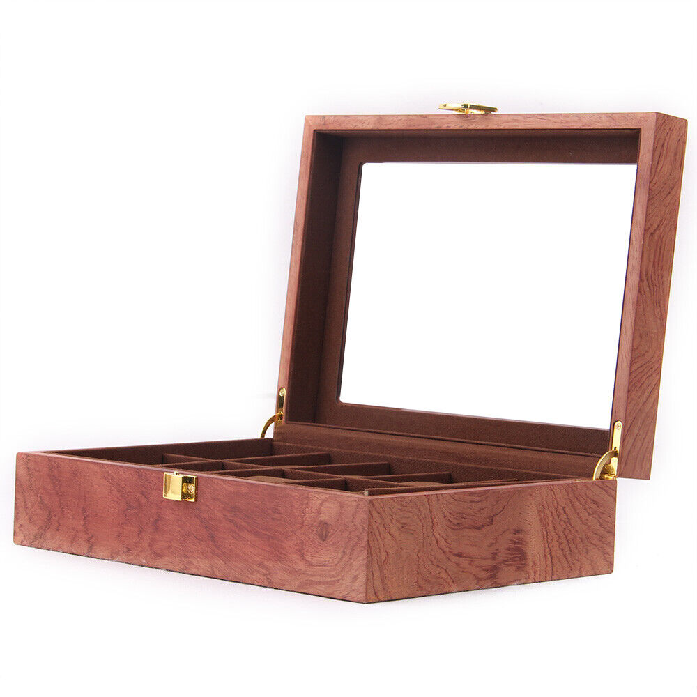 6/10/12 Slots Watch Box Watch Case Watch Display Case Storage Organizer Wooden Display Box Holder Jewelry Storage Organizer Jewelry Box