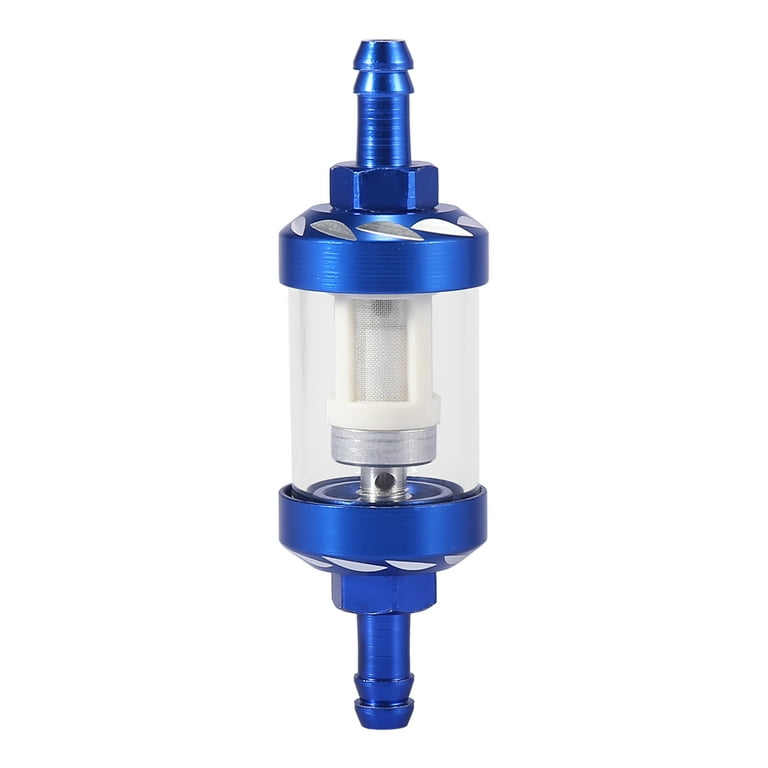 Blue Aluminum Alloy Universal Fuel Filters Engine Inline Gas Fuel Line  Filter Replacement for Motorcycle ATV Dirt Bike 