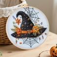 thumbnail image 4 of Leojiow Halloween Embroidery Kit Diy Needlepoint Craft For Beginners Adults Gothic Stamped Handmade Art Supplies Sewing Project D 15Cm, 4 of 4
