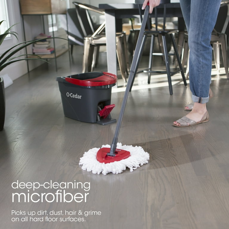 O-Cedar EasyWring Spin Mop with Bucket System & 4 Extra