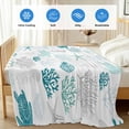 thumbnail image 4 of Turquoise Coastal Cooling Blanket,Lightweight Breathable Summer Throw Blanket with Double Sided Cold Effect,Nautical Summer Beach Coral Sea Turtle Picnic Blankets Bed Sheet for Hot Sleepers 30"x40", 4 of 8