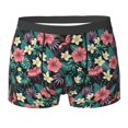 thumbnail image 6 of Men's Boxer Briefs, Green Tropical Leaves Soft Comfy Mens Underwear Boxer Briefs Breathable With Widen Waist, 6 of 7