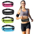 thumbnail image 2 of Running Waist Pack with Water Bottle Holder - Sweatproof Fitness Belt Bag Reflective Design Phone Storage, 2 of 5