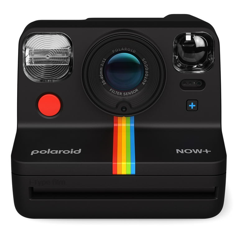 Polaroid Now 2nd Generation I-Type Instant Film Camera Black & White,  Polaroid Color Film for I-Type, Black Album, Gift Bundle